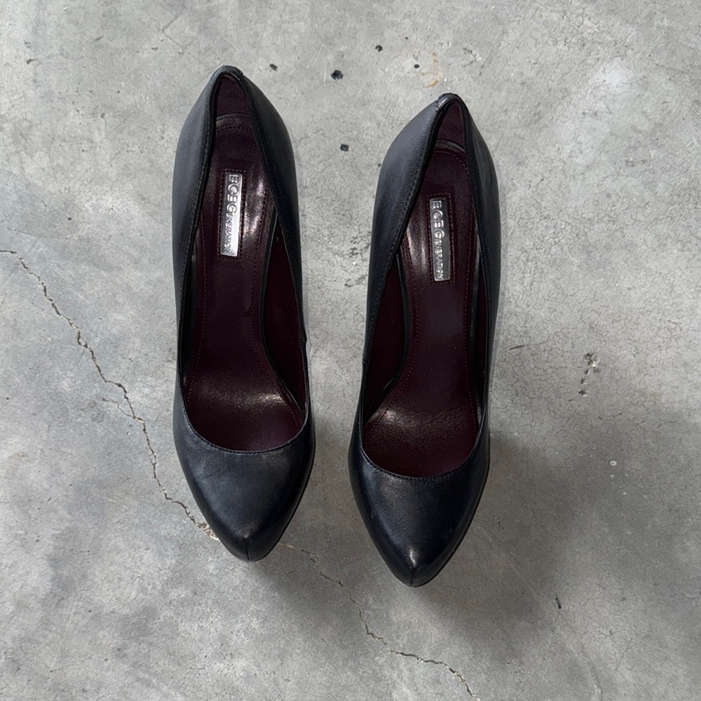 Elegant Black Leather Heels